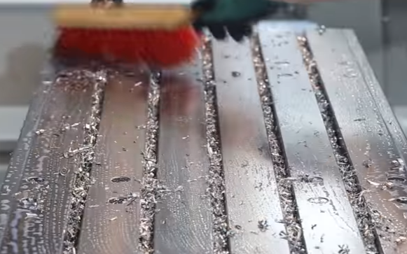 Clear and clean table of chips first
