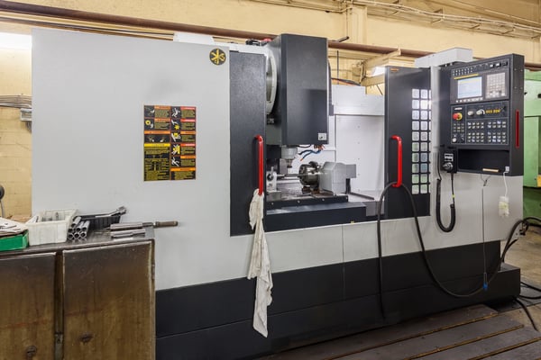 Wide Range Shot of a Vertical Machining Center