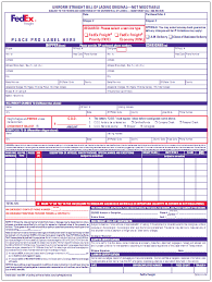 A common example of a blank bill of lading (BOL) form.
